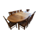 Table and 10 Art Nouveau style chairs.