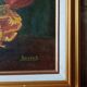 Canvas, flower painting and gold frame