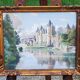 Watercolor Josselin Morbihan Brittany October 1933 CLAUDE MIRBEL