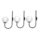 Mid-Century Italian set of three large sphere wall lamps from 60s