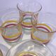 Set of 7 old tricolor glasses