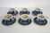6 Vintage Blue Willow CHURCHILL Cups and Saucers, England