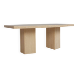 Sculptural Dinner Table in Travertine, France 1960s