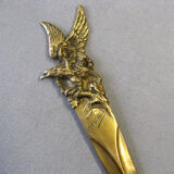 Ancien coupe papier en bronze tête d'aigle