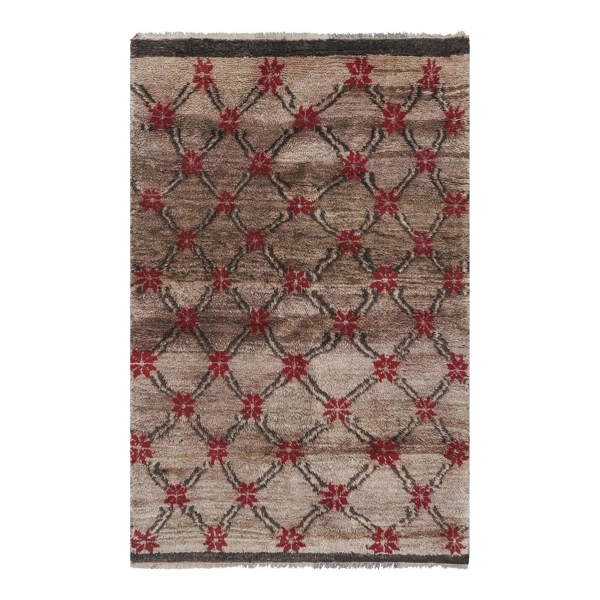 Vintage handmade Turkish rug 127x215 cm
