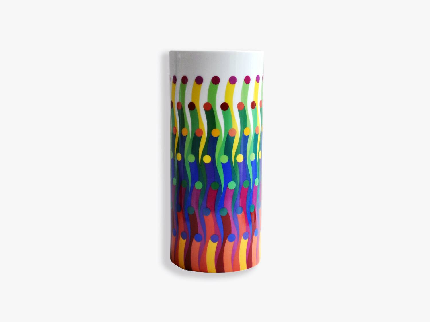 Op Art Vase • Julio Le Parc • Kinetic Art • Porcelain • Bernardaud Limoges • 2017