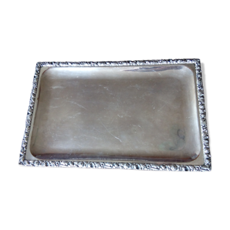 Silver metal tray with GANDAIS punch