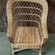 Fauteuil vintage rotin et osier