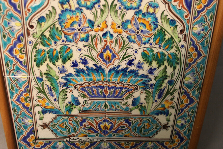Oriental ceramic tile panel