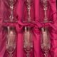 Ensemble de 6 coupes à champagne en cristal, années 60