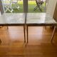 Pair of white marble coffee tables Florence Knoll