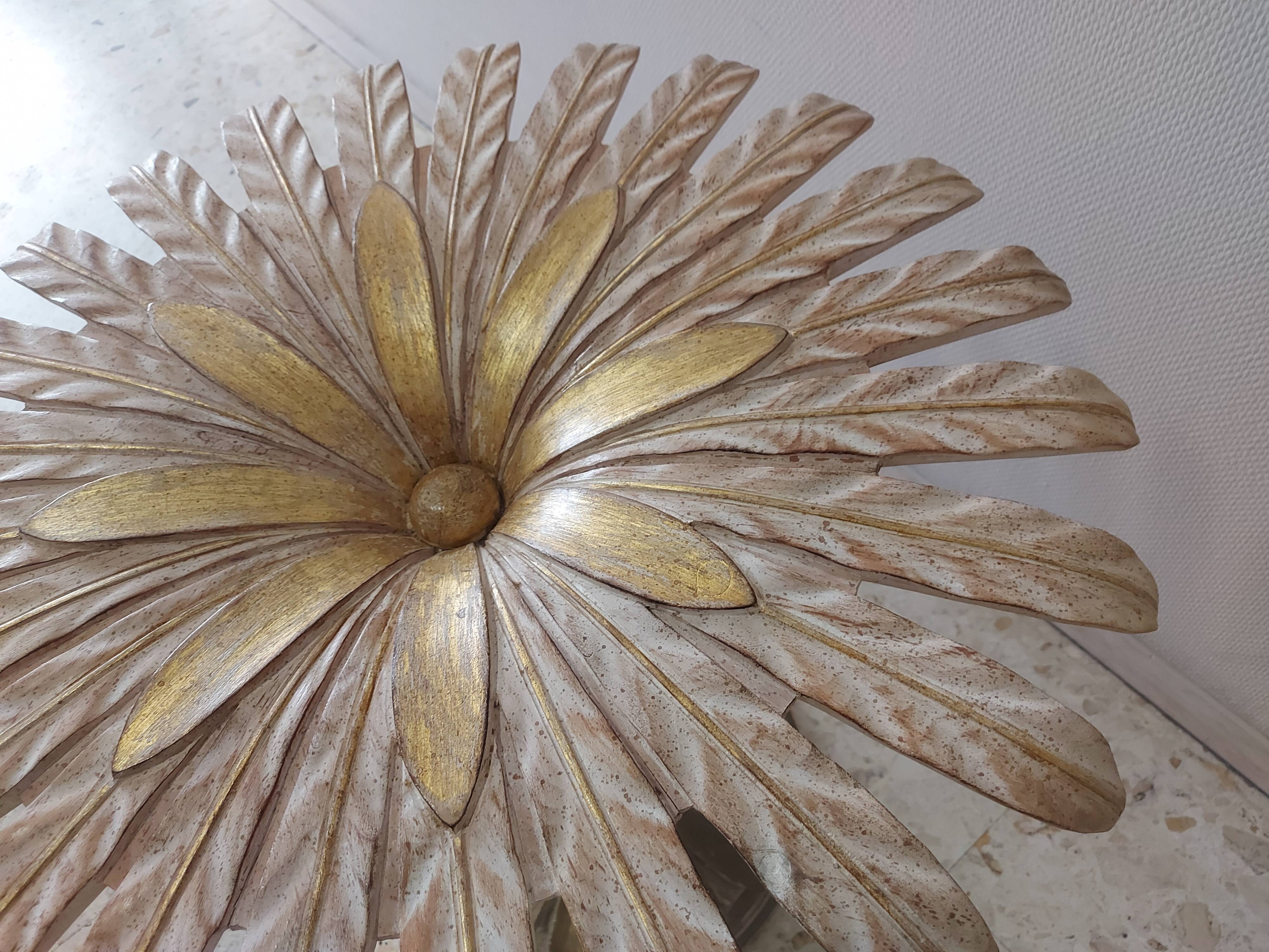 Italian daisy table 60s, 70'S design table Chelini Florence
