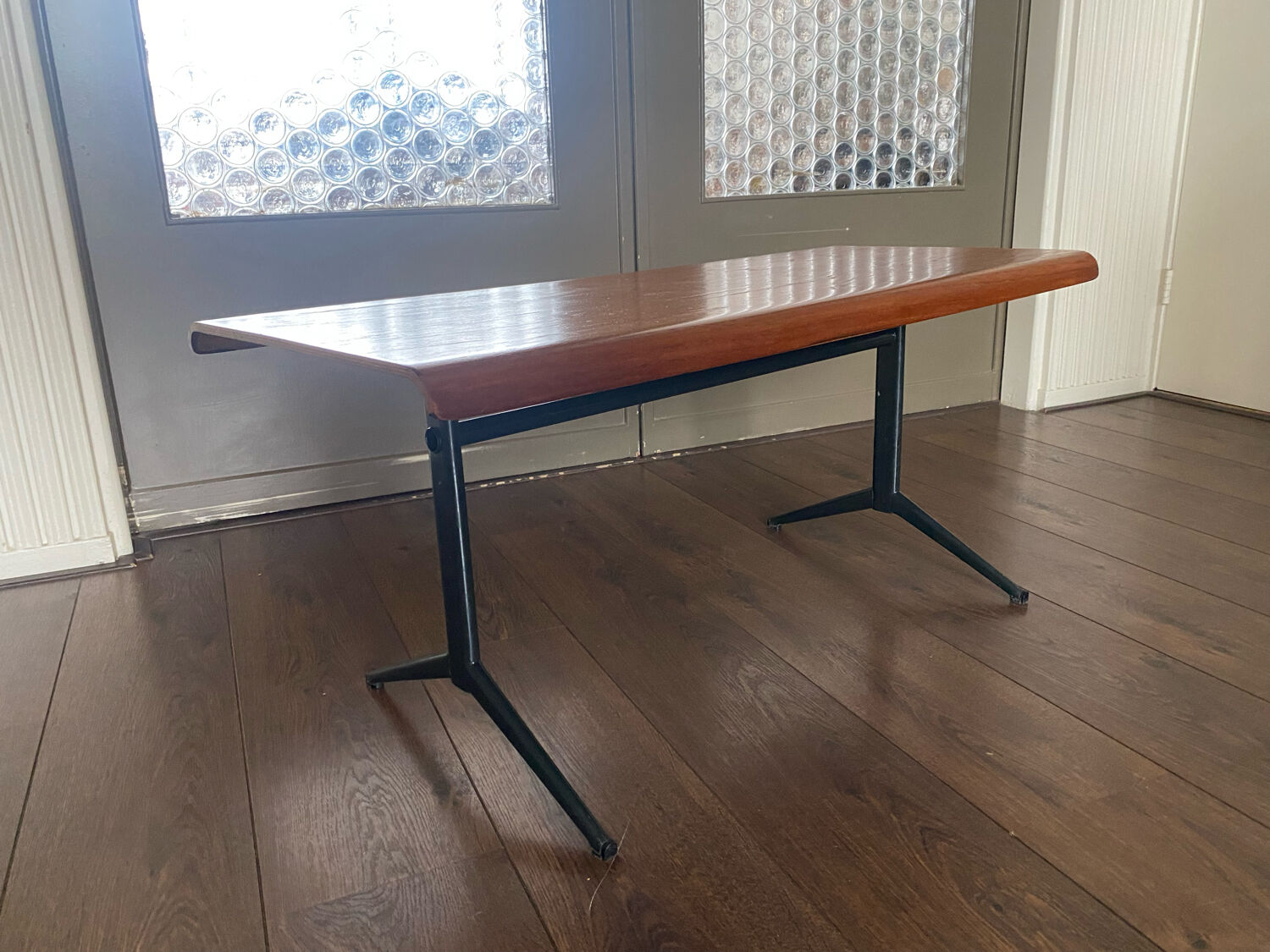 Teak and metal coffee table by Friso Kramer for Auping 1960s