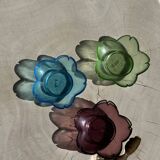 6 coupelles vintages en forme de fleur marque XVM au dessous
