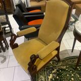 Antique armchair, Voltaire, styled swan neck restoration