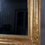 Mirror nineteenth century frame with doucine wood and stucco gilding gold leaf 75x56 cm SB