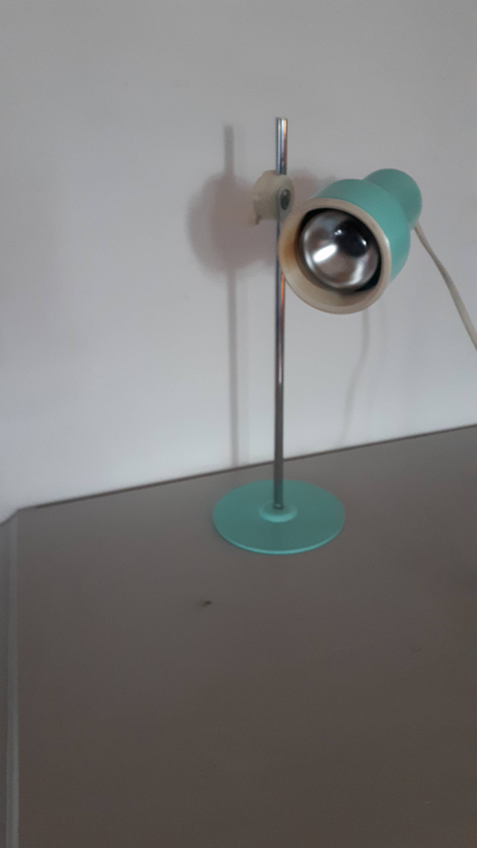 Turquoise blue articulated lamp