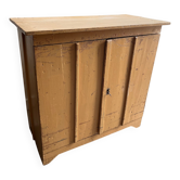 Antique Parisian sideboard with patinated wood / jam cabinet