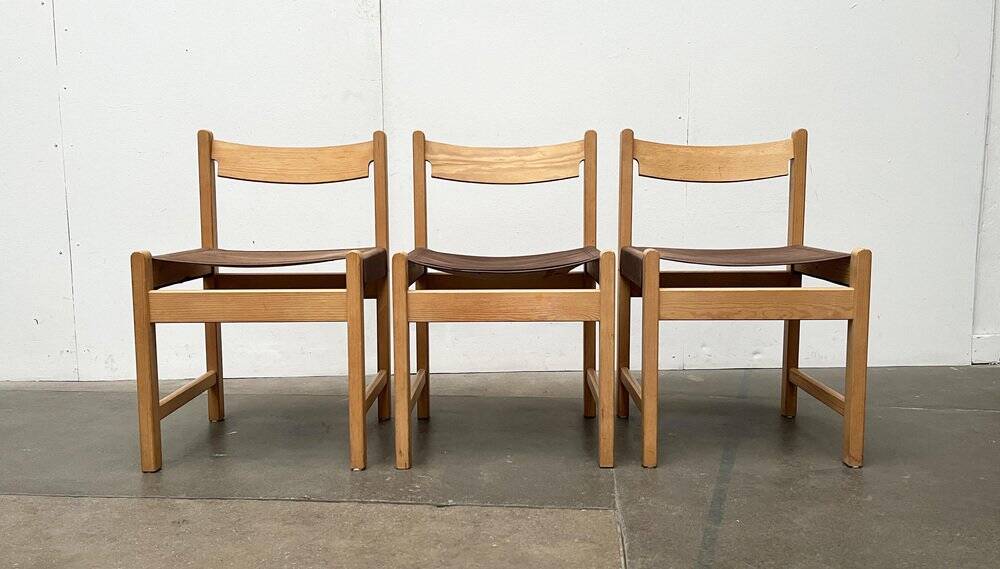 Swedish Mid-Century Safari Chair, 1960s, set of 3