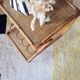 Vintage rattan dessert trolley - double shelves