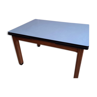Blue formica table
