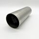 Roll vase / built-in flower stick – brushed aluminum, 1970s