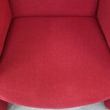 Vintage Artifort Design Armchair Model Ben in Sturdy Red Fabric