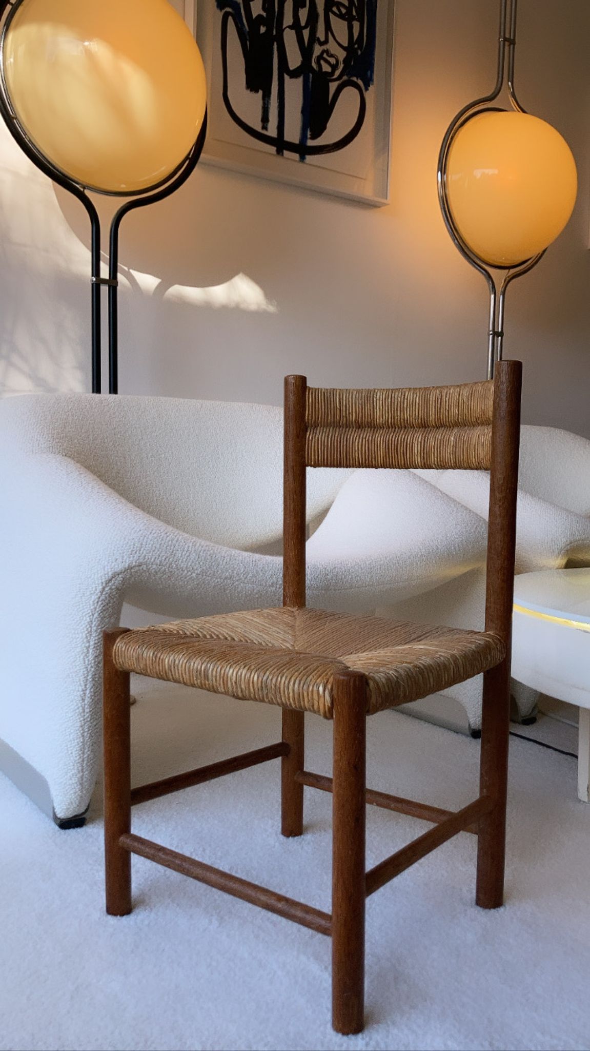 Pair chair child straw design 1950/1960