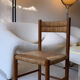 Paire chaise enfant paille design 1950/1960