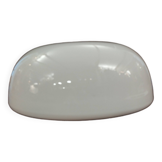 white opaline globe for art deco ceiling light diameter 25cm height 11.5cm