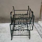 Pair of iron garden chairs forge