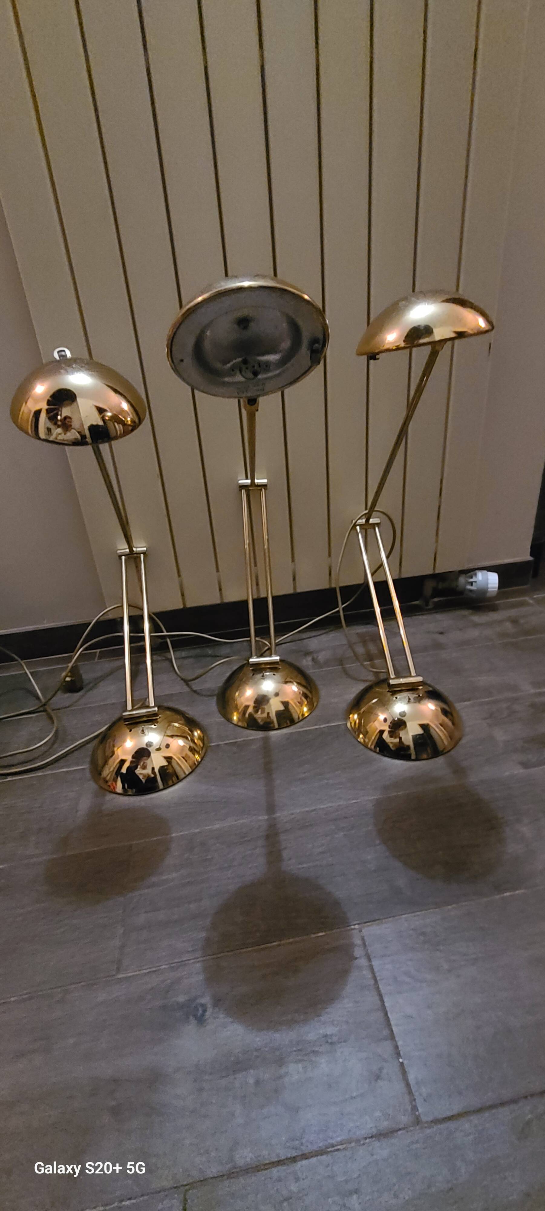 3 lampes de bureau vintage Zonca Voghera
