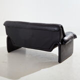 Two-seater leather sofa