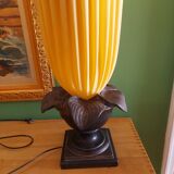 70's georgia jacob lamp, gold leaves