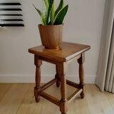 Table d'appoint, tabouret en bois massif