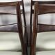 6 white leather Scandinavian chairs