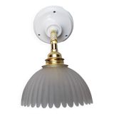 Vintage frosted glass wall light