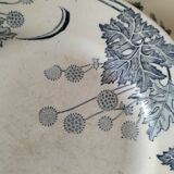 Set of 6 ironstone plates in shades of blue, late 19th to early 20th century.