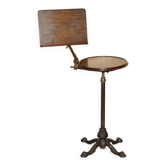 Adjustable Victorian reading or music table Leveson & Son metal
