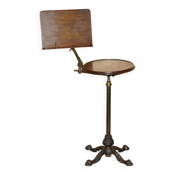 Adjustable Victorian reading or music table Leveson & Son metal