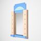 Polychrome wall mirror, France, circa 1980