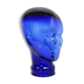 Blue glass head