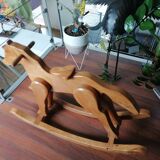 Wooden rocking horse