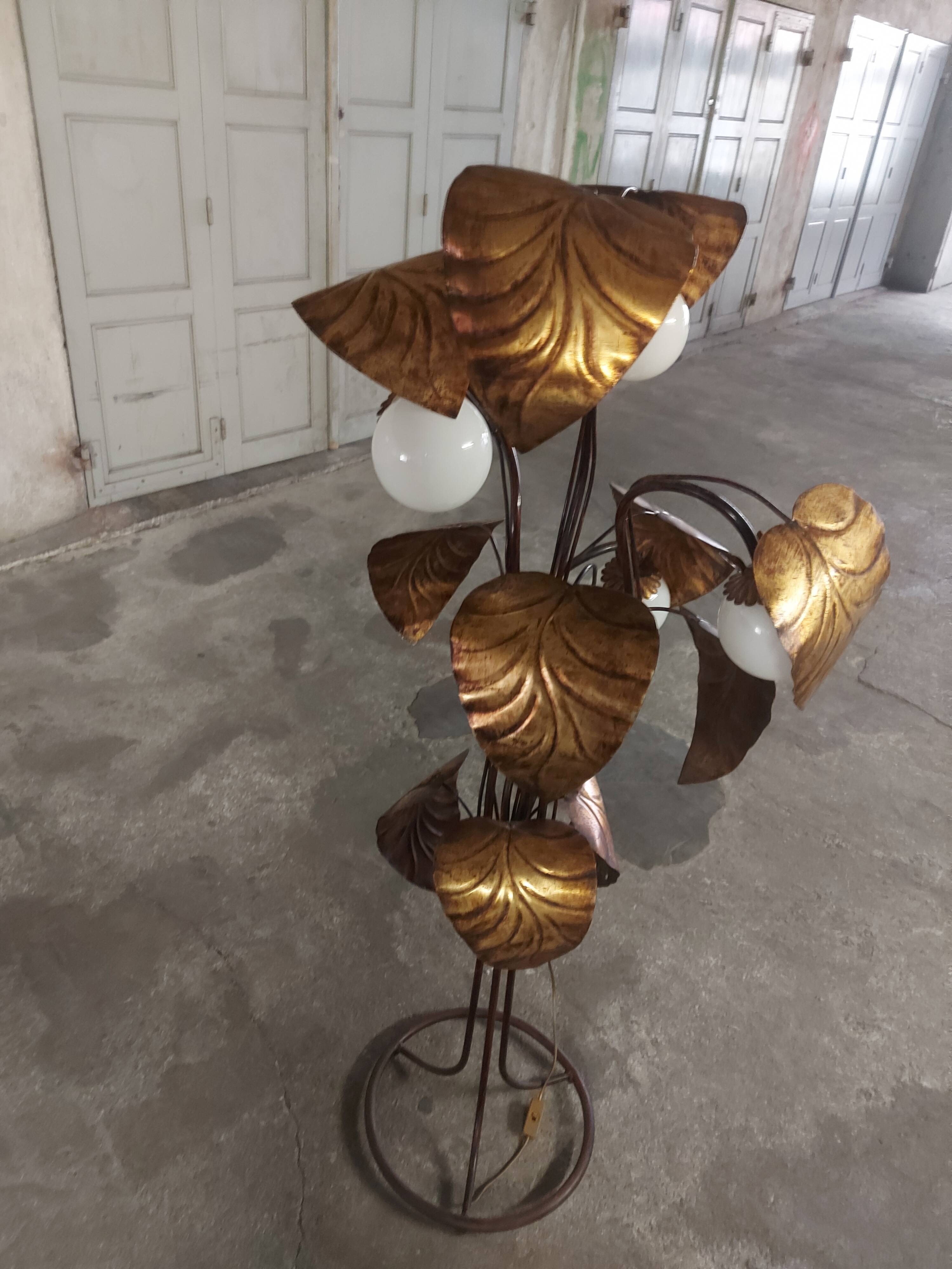 Floor lamp rhubarb leaf 70s