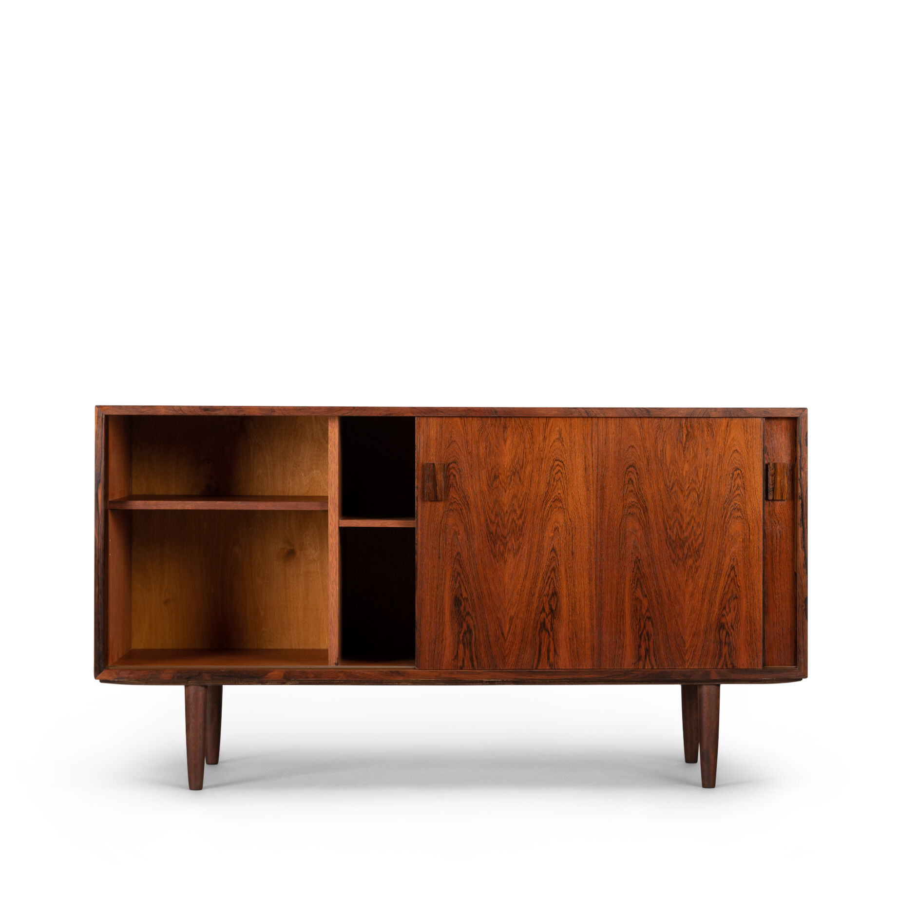 Mid-century rosewood sideboard with sliding doors from DR Mobler, 1960s