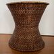 Rattan and cane side table