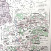 Old map of Germany 43x43cm from 1950