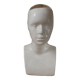 Vintage design vase 70s enamelled ceramic bust sculpture head face