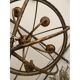 Contemporary Gold-Leaf and Clay Sphere Chandelier