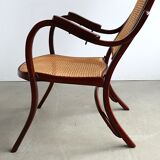 Thonet No. 1 Bentwood and Webbing Folding Arm Chair